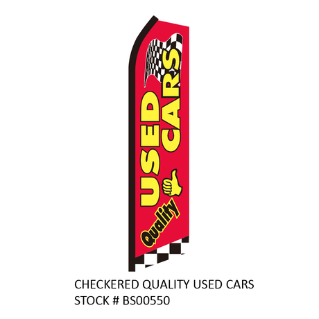 Swooper Flags CHECKERED QUALITY USED CARS